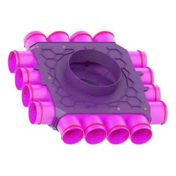 Skrzynka rozdzielcza fi 200 16x75 jednomodułowa przelotowa Max-Vent 