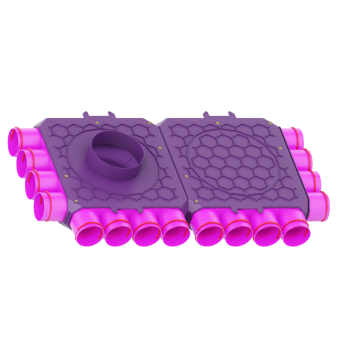 Skrzynka rozdzielcza fi 200 16x75 dwumodułowa przelotowa Max-Vent