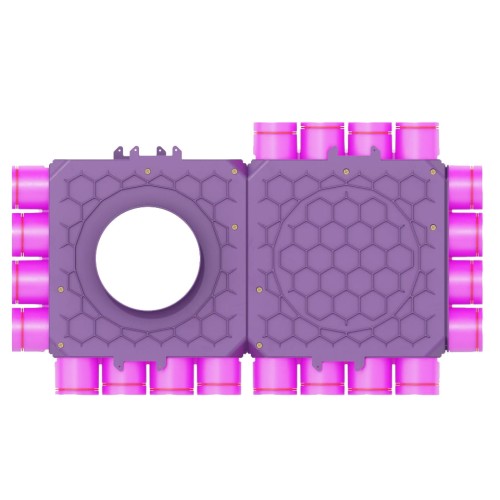 Skrzynka rozdzielcza fi 200 20x75 dwumodułowa, przelotowa Max-Vent