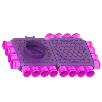 Skrzynka rozdzielcza fi 160 20x75 dwumodułowa przelotowa Max-Vent