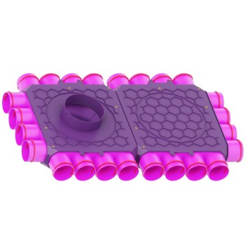 Skrzynka rozdzielcza fi 200 24x75 dwumodułowa przelotowa Max-Vent