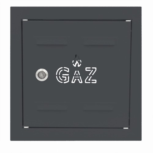 Drzwiczki gazowe 35x35 grafit  z napisem "GAZ" metalowe