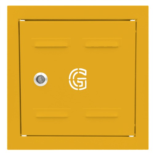 Drzwiczki gazowe 20x20 żółte z literą "G" metalowe