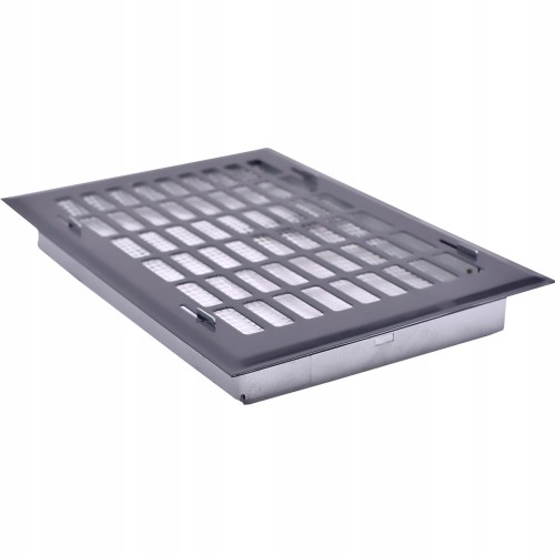 Kratka wentylacyjna 10x17 grafitowa prosta