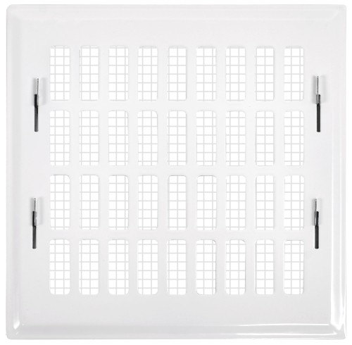 Kratka wentylacyjna 10x10 biała prosta