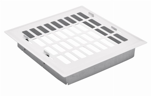 Kratka wentylacyjna 10x10 biała prosta