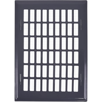 Kratka wentylacyjna 10x28 grafit prosta