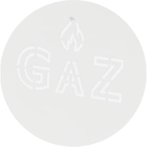 Drzwiczki gazowe 35x35 czarne z napisem "GAZ" metalowe