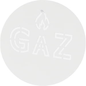 Drzwiczki gazowe 50x50 białe z napisem "GAZ" metalowe