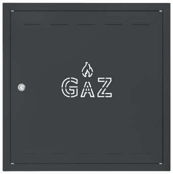 Drzwiczki gazowe 70x70 grafit  z napisem "GAZ" metalowe