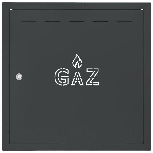 Drzwiczki gazowe 80x80 grafit  z napisem "GAZ" metalowe