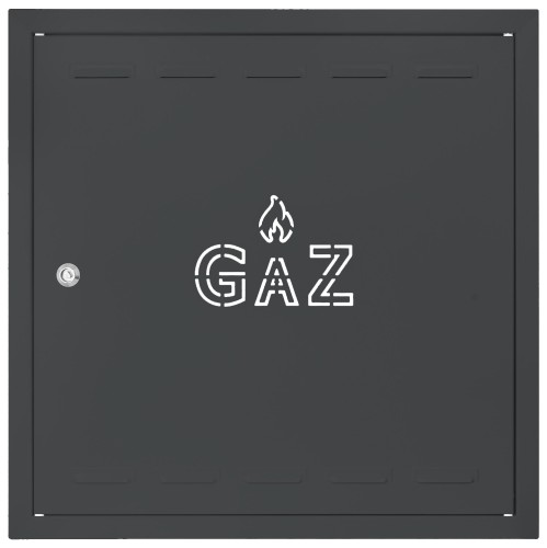 Drzwiczki gazowe 45x45 antracyt z napisem "GAZ" metalowe