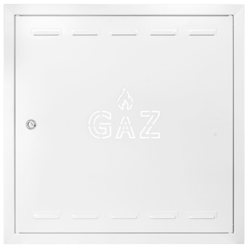 Drzwiczki gazowe 45x45 białe z napisem "GAZ" metalowe