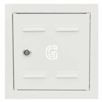 Drzwiczki gazowe 25x25 białe z literą "G" metalowe