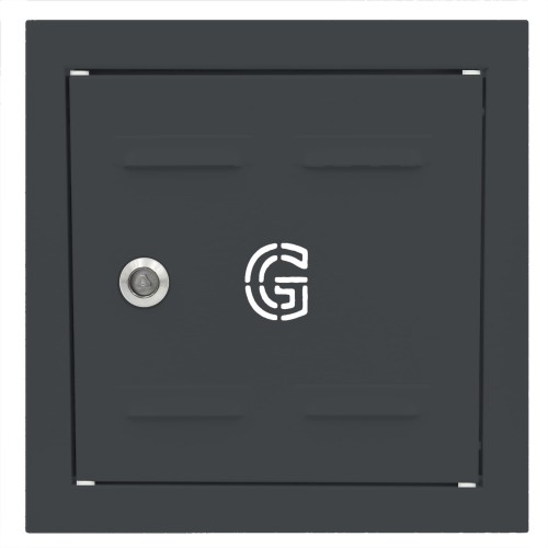 Drzwiczki gazowe 20x20 grafit z literą "G" metalowe