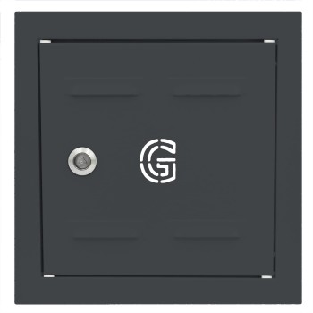 Drzwiczki gazowe 25x25 grafit z literą "G" metalowe