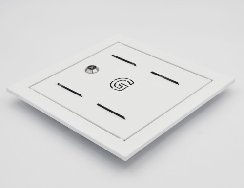 Drzwiczki gazowe 25x25 grafit z literą "G" metalowe