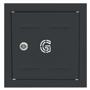 Drzwiczki gazowe 35x35 antracyt matowe z literą "G" metalowe