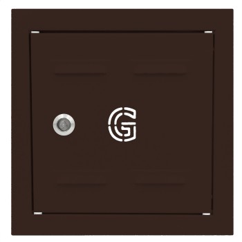 Drzwiczki gazowe 35x35 brązowe z literą "G" metalowe
