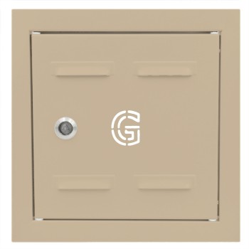 Drzwiczki gazowe 25x25 beżowe z literą "G" metalowe
