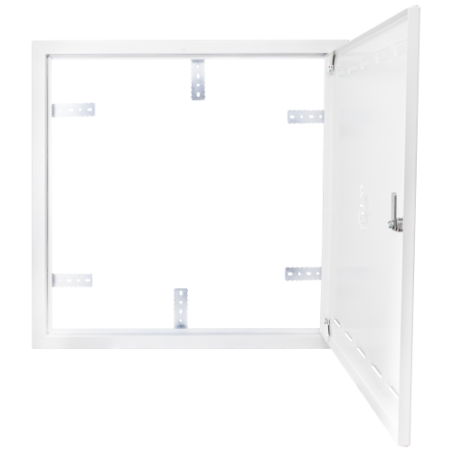 Drzwiczki gazowe 90x90 białe z literą "G" metalowe