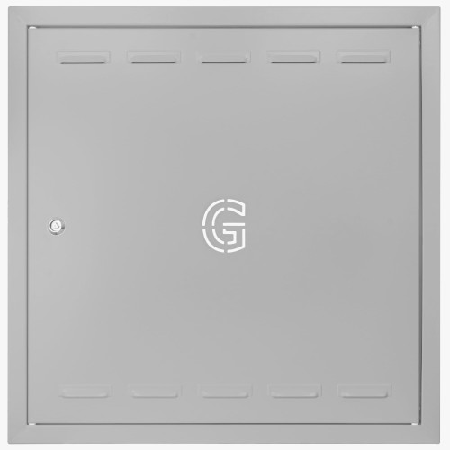 Drzwiczki gazowe 40x50 szare z literą "G" metalowe