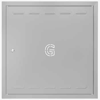 Drzwiczki gazowe 90x90 szare z literą "G" metalowe