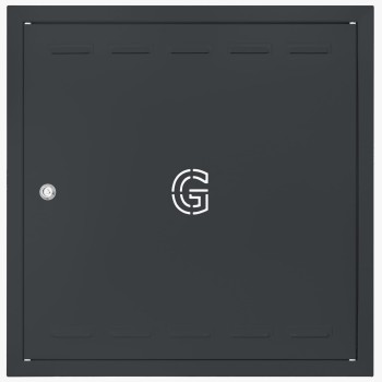 Drzwiczki gazowe 90x90 antracyt matowe z literą "G" metalowe