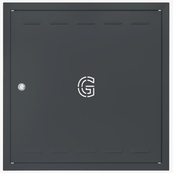 Drzwiczki gazowe 40x40 grafit z literą "G" metalowe