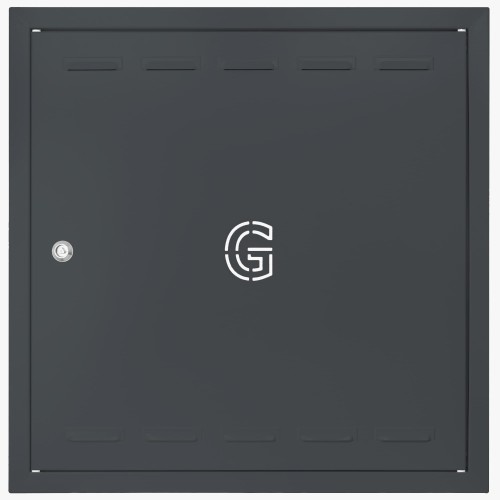 Drzwiczki gazowe 55x55 grafit z literą "G" metalowe