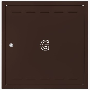 Drzwiczki gazowe 45x45 brązowe z literą "G" metalowe