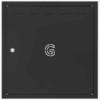 Drzwiczki gazowe 80x80 czarne matowe z literą "G" metalowe