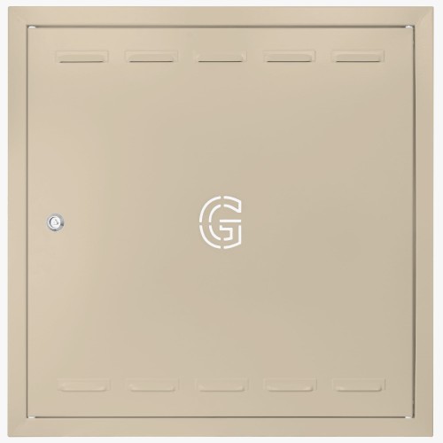 Drzwiczki gazowe 60x60 beżowe z literą "G" metalowe