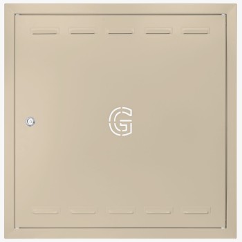 Drzwiczki gazowe 90x90 beżowe z literą "G" metalowe