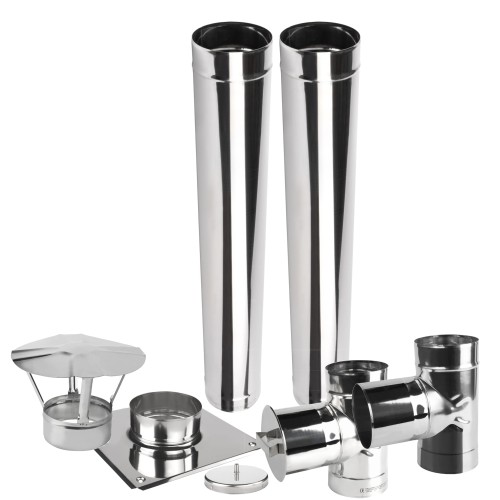 Wkład kominowy jednościenny KJ fi 80 2 mb kwasoodporny