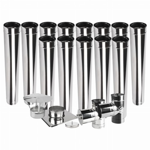 Wkład kominowy jednościenny KJ fi 160 13 mb kwasoodporny