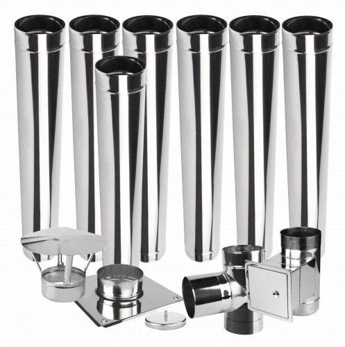 Wkład kominowy jednościenny KJ2 fi 80 7 mb kwasoodporny