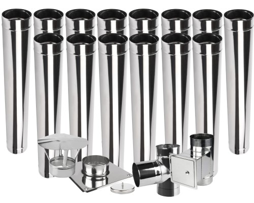 Wkład kominowy jednościenny KJ2 fi 80 14 mb kwasoodporny