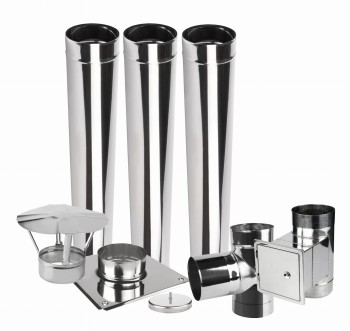 Wkład kominowy jednościenny KJ2 fi 120 3 mb kwasoodporny