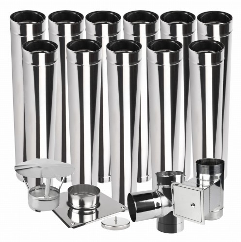 Wkład kominowy jednościenny KJ2 fi 300 11 mb kwasoodporny