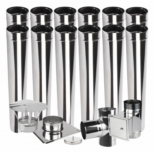 Wkład kominowy jednościenny KJ2 fi 400 12 mb kwasoodporny