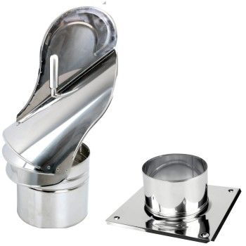  Strażak kominowy z łożyskiem fi 300 0,6 mm kwasoodporny z podstawą 0,6 mm