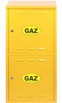 Szafka gazowa 60x120x25 żółta, podwójna, bez pleców