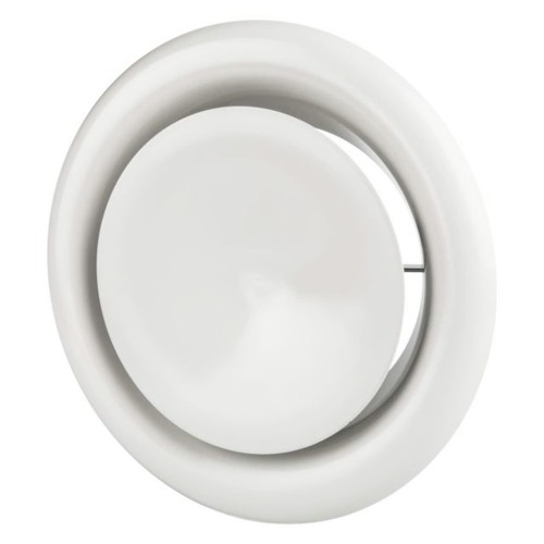 Anemostat nawiewny z ramką fi 100 biały