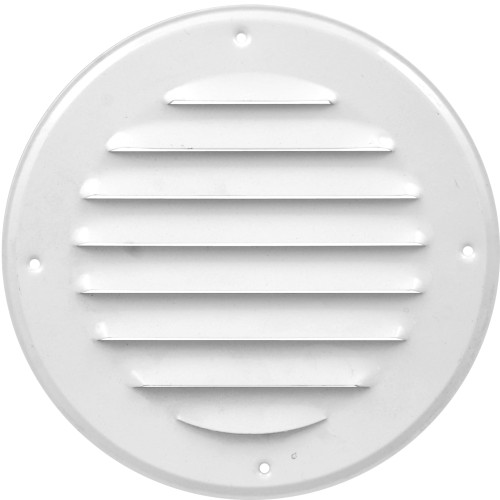 Kratka wentylacyjna fi 100 biała skośna