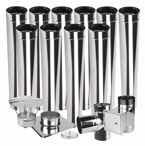 Wkład kominowy jednościenny KŻJ2 fi 100 10 mb żaroodporny