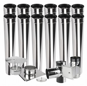 Wkład kominowy jednościenny KŻJ2 fi 200 12 mb żaroodporny 