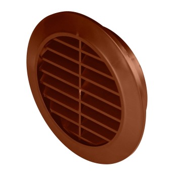 Kratka wentylacyjna Classic T42br fi 80 brązowa skośna z siatką