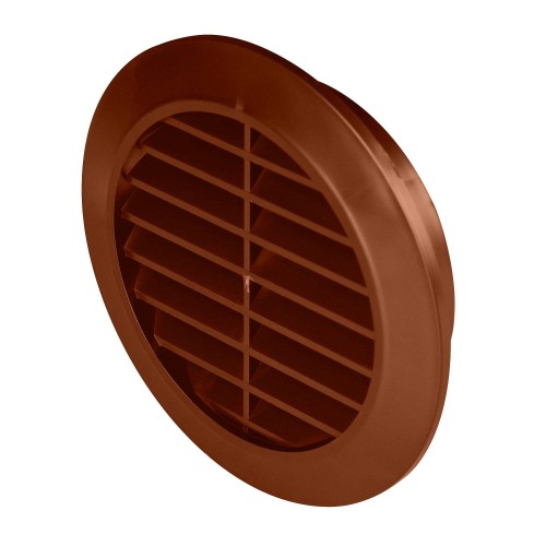 Kratka wentylacyjna Classic T42br fi 80 brązowa skośna z siatką