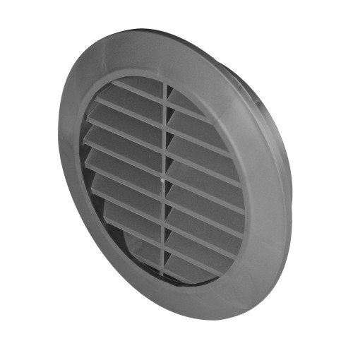 Kratka wentylacyjna Classic T42gr fi 80 grafit skośna z siatką
